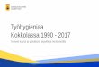 Työhygieniaa Kokkolassa 1990 - 2017 · ‒Länsi- ja Sisä-Suomen aluehallintoviraston työsuojelun vastuualue varaa +++++ kaupungille ja työpaikan työsuojeluvaltuutetulle tilaisuuden