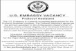 Vacancy Protocol Assistant · 2019-08-12 · U.S. EMBASSY VACANCY Protocol Assistant The U.S. Embassy is currently accepting applications for the Protocol Assistant position. The