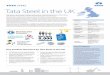 Tata Steel UK Factsheet 2020 · and IJmuiden, Netherlands, as well as manufacturing plants across Europe. Tata Steel is the largest steel company in the UK. It provides a vital foundation
