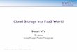 Cloud Storage in a PaaS World - SNIA · IaaS . PaaS E SaaS I . N . T R N E T . IaaS . PaaS IaaS PaaS . SaaS . Apps . Technology in public clouds • Enterprise deployment option •
