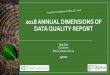 2018 Annual Report on the Dimensions of Data Qualitydimensionsofdataquality.com/download/presentations/Webinar... · 4. TDWI, Data Quality Course 5. David Loshin, The Practitioner's