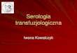 Serologia transfuzjologiczna - szp.uwm.edu.pl · Serologia transfuzjologiczna Iwona Kowalczyk . Antygen Każda cząsteczka rozpoznawana przez układ odpornościowy jest nazywana antygenem