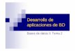 Desarrollo de aplicaciones de BD - informatica.uv.esinformatica.uv.es/docencia/iiguia/asignatu/2000/BD... · Una aplicación es un programa informático que realiza una tarea. Una