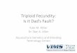 Triploid Fecundity: Is it Dad’s Fault?...PowerPoint Presentation Author: Kate M Ritter Created Date: 11/20/2017 2:53:02 PM 