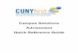 Campus Solutions Advisement Quick Reference Guide · 2020-06-24 · View Shopping Cart ... Appendix A: Getting Started in CUNYfirst ... Advisement Quick Reference Guide 2 Last Updated: