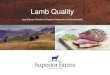 Lamb Quality€¦ · LAMB QUALITY AUDIT Assessing Perceptions Regarding American Lamb Quality in Foodservice and Retail Markets. •Conducted by Colorado State University and Ohio