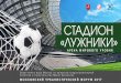Стадион «Лужники» · 2017-07-10 · московский урбанистический форум 2017. ЧеМпионат Мира как новый иМпульс
