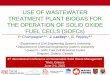 USE OF WASTEWATER TREATMENT PLANT BIOGAS FOR THE …uest.ntua.gr/tinos2015/proceedings/pdfs/Lackey_et_al_pres.pdf · TREATMENT PLANT BIOGAS FOR THE OPERATION OF SOLID OXIDE FUEL CELLS