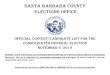 SANTA BARBARA COUNTY ELECTIONS OFFICE...Sep 01, 2018  · santa barbara county elections office official contest/candidate list for the consolidated general election november 6, 2018