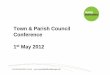 Town & Parish Council Conference 1 May 2012 · HOUGHTON REGIS • Public toilets MARSTON MORTEYNE • Grass cutting • Street lighting • Service Level Agreement for verge and amenity