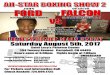 All-STAR BOXING SHOW 2 FORD FALCON vs · All-STAR BOXING SHOW 2 Saturday August 5th, 2017 Saint Lucy’s Palermo Center 394 Tenney Avenue Campbell, OH 44405 General Admission Tickets:
