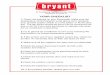 Bryant BOB Ad - Bryant Air Conditioning & Heating Lincoln NE · Sheetmetal, & Service Co. YOUR CHECKLIST 1 . Check the settings on your thermostat. Make sure the temperature control