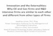 Innovation and the Externalities: Why Oil and Gas Firms ... Linton, … · Innovation and the Externalities: Why Oil and Gas Firms and R&D Intensive Firms are similar to each other