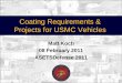 Coating Requirements & Projects for USMC Vehicles 4. TITLE AND SUBTITLE Coating Requirements & Projects