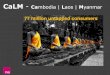 CaLM Cambodia | Laos | Myanmar CaLM 77 million untapped... · Vietnam Myanmar Cambodia Laos Exports of goods (millions US$) Imports of goods (millions US$) Trade balance (millions