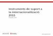 Instruments de suport a la internacionalització 2015 · Cupons per a la Internacionalització Tipus de Serveis Subvencionables: Serveis proveïts per entitats d’assessorament espeialitzades