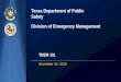 Texas Department of Public Safety Division of Emergency … · 2018-11-20 · • 2016 Texas population ... and provides general guidance for emergency management activities. State