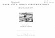 FAIR ISLE BIRD OBSERVATORY BULLETIN · Fair Isle Bird Observatory Bulletin~ Vol. 3~ No. 4, December 1957 CONTENTS Editorial • .162 57. Thru sh Night ingale at Fair I s le - the