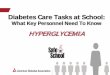 DIABETES AND SCHOOL. Hyperglycemi… · Diabetic ketoacidosis (DKA) – an acute metabolic complication of diabetes characterized by excess acid in the blood which can be life threatening