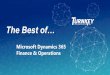 The Best of… - ERP, CRM - Microsoft Dynamics Partner · The Best of Microsoft Dynamics 365 for Finance & Operations | June 20, 2019 Upcoming Webinars Dynamics 365 for Finance &