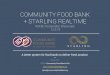COMMUNITY FOOD BANK + STARLING REALTIME COMMUNITY FOOD BANK + STARLING REALTIME ReFED Accelerator Showcase