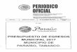 PRESUPUESTO DE EGRESOS MUNICIPAL 2017. MUNICIPIO DE ...periodicos.tabasco.gob.mx/media/periodicos/7761_F.pdf · municipio de.paraiso, tabasco por programa y proyecto ... '·concepto··•.•.···
