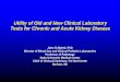 Utility of Old and New Clinical Laboratory Tests for Chronic and Acute Kidney 2016-03-01¢  in Kidney