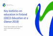 Key statistics on education in Finland (OECD Education at ... · Education at a Glance Published annually by OECD. Offers information on the state of education around the world by