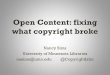 Open Content: fixing what copyright brokeaffordablelearninggeorgia.org/documents/Sims-KeynoteSlides-final.pdf · Johnny Cash, “Folsom Prison Blues” Joaquin Phoenix as Cash, in