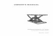 Lift Table Owner's Manual · OWNER’S MANUAL Stationary Hydraulic Lift Tables 1,2,3,4,5,6,8,10,12,15, & 20,000 lb. Capacities Model Nos. : FS, RLT