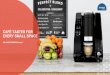 EVERY SMALL SPACE CAFÉ TASTES FORRecycle Your Freshpack program No cross contamination from drink to drink – coffees taste like coffee, teas taste like tea Large tank size – means
