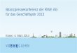 RWE Bilanzpressekonferenz 2013 · Vattenfall: Infopack 2012, Website Kraftwerksliste, BNetzA Kraftwerksliste (DE) Iberdrola: Annual Report 2012, Website Iberdrola (Interactive analysis)