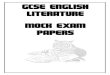 GCSE ENGLISH Literature MOCK EXAM PAPERS · GCSE ENGLISH Literature MOCK EXAM PAPERS . English Literature Paper 1 64 marks 40% of Literature GCSE 1 hour 45 mins. ... language and/or