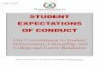 STUDENT EXPECTATIONS OF CONDUCT · 2019-05-18 · Juniors: green Seniors: red All shirts must be long enough to be tucked in No sleeveless shirts, tank tops, or T-shirt style undershirts