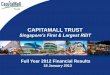 CAPITAMALL TRUST - listed companycmt.listedcompany.com/newsroom/20130118_070733_C38U_BE4A...2013/01/18  · CapitaMall Trust Full Year 2012 Financial Results *January 2013* FY 2012