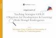 Teaching Strategies GOLD Objectives for …...Michigan Early Childhood Standards of Quality for Prekindergarten Teaching Strategies GOLD® Objectives, Dimensions, and Indicators 4.6