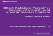 Short Rotation Forestry: Review of growth and ... · Citation: McKay, H. (ed.) (2011) Short Rotation Forestry: review of growth and environmental impacts. Forest Research Monograph,