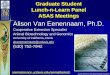 Alison Van Eenennaam, Ph.D....Alison Van Eenennaam Research Areas – Modification of milk composition – Biological containment of genetically engineered fish – Use of DNA-based