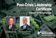 Post-Crisis Leadership Certificate...Certificate Segment 7: Re-Energizing Sales Rob Hammond D.B.A. Jim Stikeleather D.B.A. What we will cover this evening Re-energizing sales •When