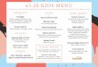 Banyan Kids Menu - Amazon Web Services€¦ · With pitta bread, carrots & cucumber batons. Garlic bread (v) £2.50 Plain, tomato or cheese. TO START Choose any main meal or breakfast