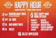 HAPPY HOUR - Circle 7 Ranch · HAPPY HOUR MONDAY 3PM-6PM / TUESDAY-FRIDAY 2PM-6PM Bud Family Pints Rotating Draft Pints (Select Craft Beers Excluded) all wine $4 00 Wells $2 OFF $2