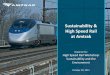 Sustainability & HSR at Amtrak...2015/10/30  · 10 NextGen Train Sets • Amtrak seeking up to 28 high-speed train sets. • Initial 8 train sets will supplement Acela fleet in 2019