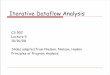 Iterative Dataflow Analysis - Purdue University Dataflow analysis via abstract interpretation has three