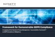 Framework for Demonstrable GDPR Compliance Pages/GDPR Toolkit/Accounta… · 2018-02-12  · Integrate data privacy into the organization’s use of social media practices 8 Integrate