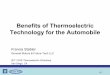 Benefits of Thermoelectric Technology for the Automobile · Major applications of Thermoelectric Technology on Automobiles (cars and light trucks) • Thermoelectric Generators (TEG)