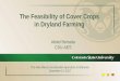 The Feasibility of Cover Crops in Dryland Farming...Cover Crop vs. Forage Crop Terminology (Holman et al., 2016) •Cover crops are grown to provide agroecosystem “benefits” but