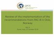 Review of the implementation of the recommendations from ... Day 1 Review of the... · support NFCS in Bahrain, United Arab Emirates, Kuwait, Oman, Qatar, and Saudi Arabia (regional