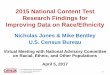 Presentation: 2015 National Content Test Research Findings ...Apr 05, 2017  · 2015 National Content Test Research Findings for Improving Data on Race/Ethnicity. Nicholas Jones &