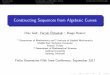 Constructing Sequences from Algebraic ml/irsee5/slides/ ¢  Constructing Sequences from Algebraic