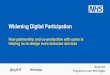 Widening Digital Participation co-design... · Widening Digital Participation . How partnership and co-production with users is helping us to design more inclusive services. Nicola